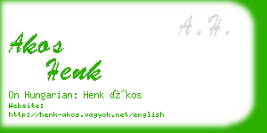 akos henk business card